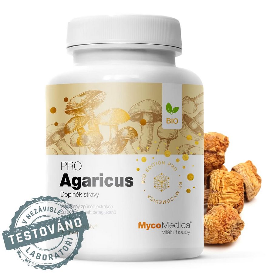 MycoMedica Agaricus PRO, BIO 90 kapslí