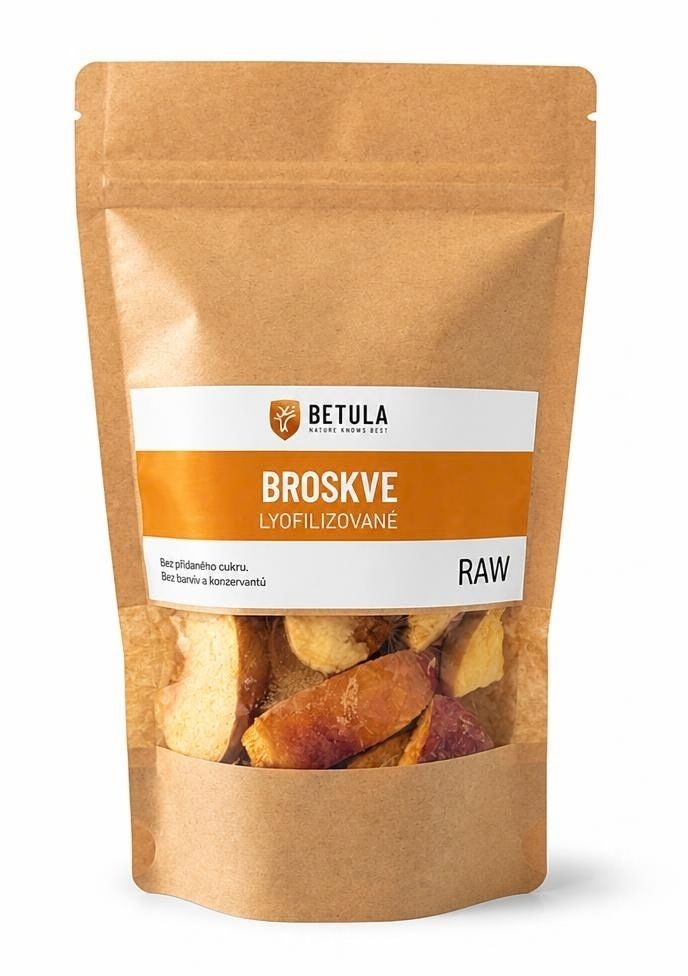 Betula Pendula České broskve lyofilizované RAW 25 g
