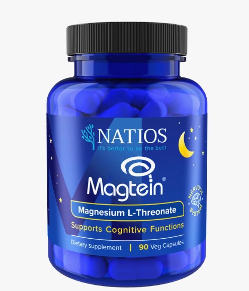NATIOS Magtein hořčík, Magnesium L-threonate, 90 kapslí