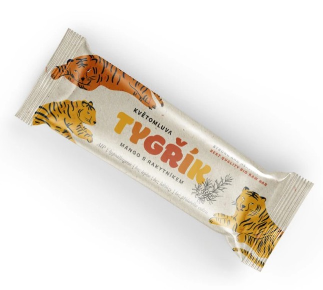 Květomluva Tyčinka Tygřík – mango s rakytníkem, BIO, 40 g