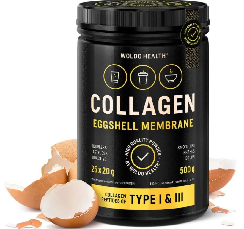 WoldoHealth Kolagen s práškem z membrány vaječné skořápky 500 g