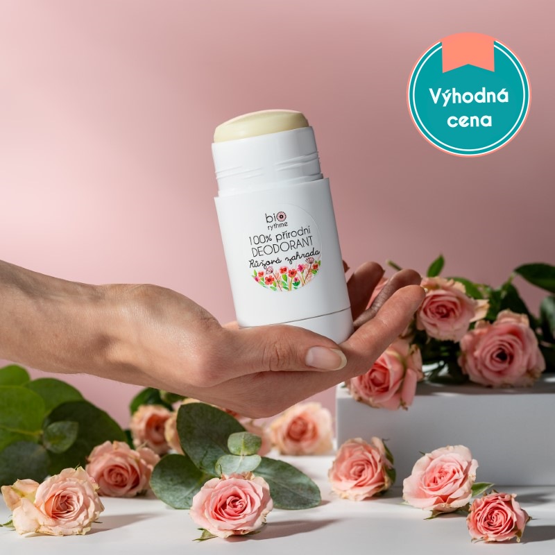 Biorythme 100% Přírodní deodorant Růžová zahrada se sodou (různé velikosti)