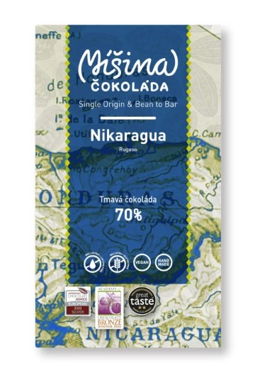 Míšina čokoláda Tmavá čokoláda 70% Nikaragua Rugoso 50 g
