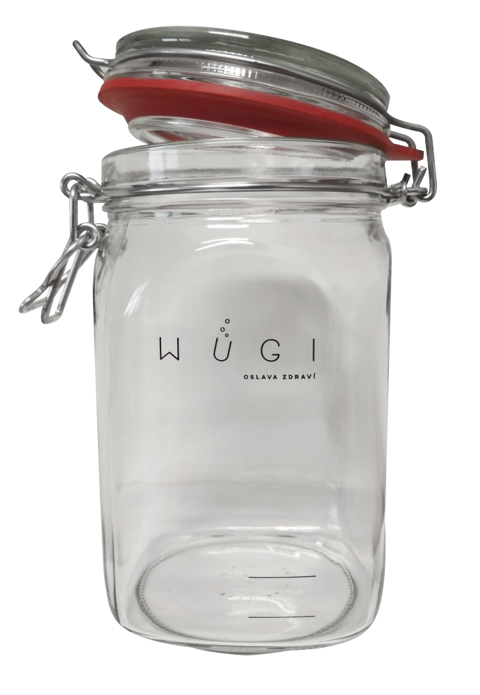 WUGI sklenice - hranatá 1,15 l - II.jakost